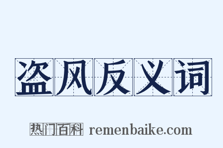 盗风反义词是什么意思的图片